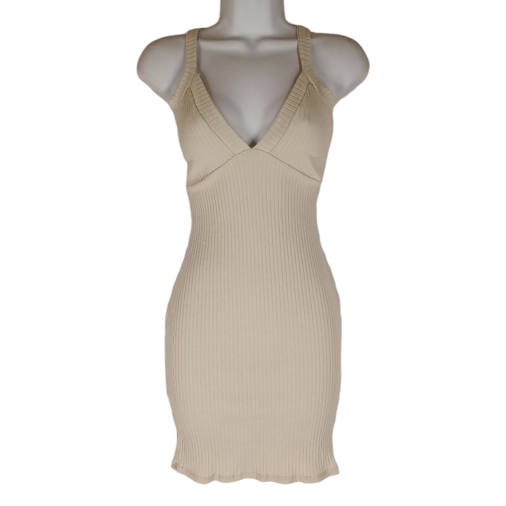 WINDSOR Light Mint Green Ribbed Sleeveless Bodycon Dress Medium NWT